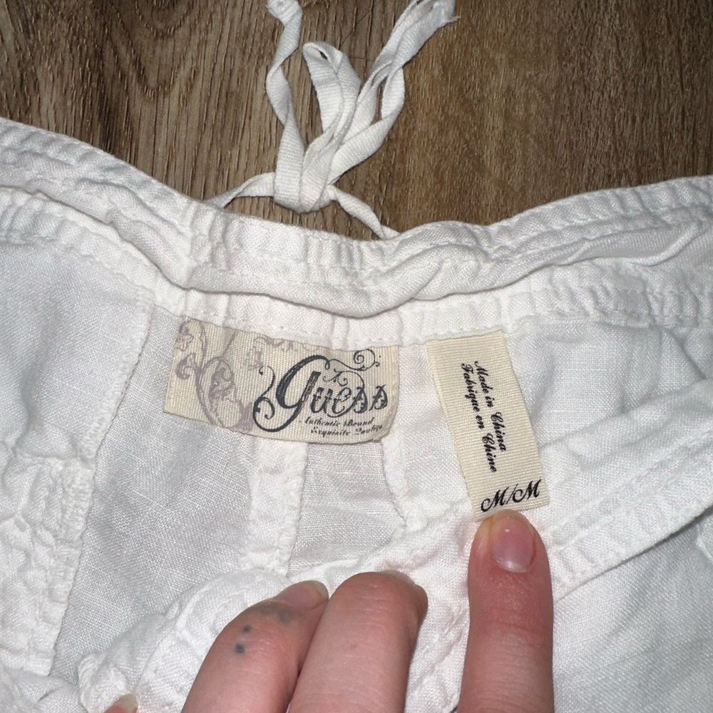 Guess White Women Shorts Cargos